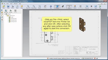 Using Solidworks eDrawings with novaPDF to convert slddwr, sldprt and sldasm to PDF