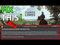 How To Fix An Unreal Process Has Crashed UE4-ManorLords | Fix Manor Lords Unreal Engine Crash Error
