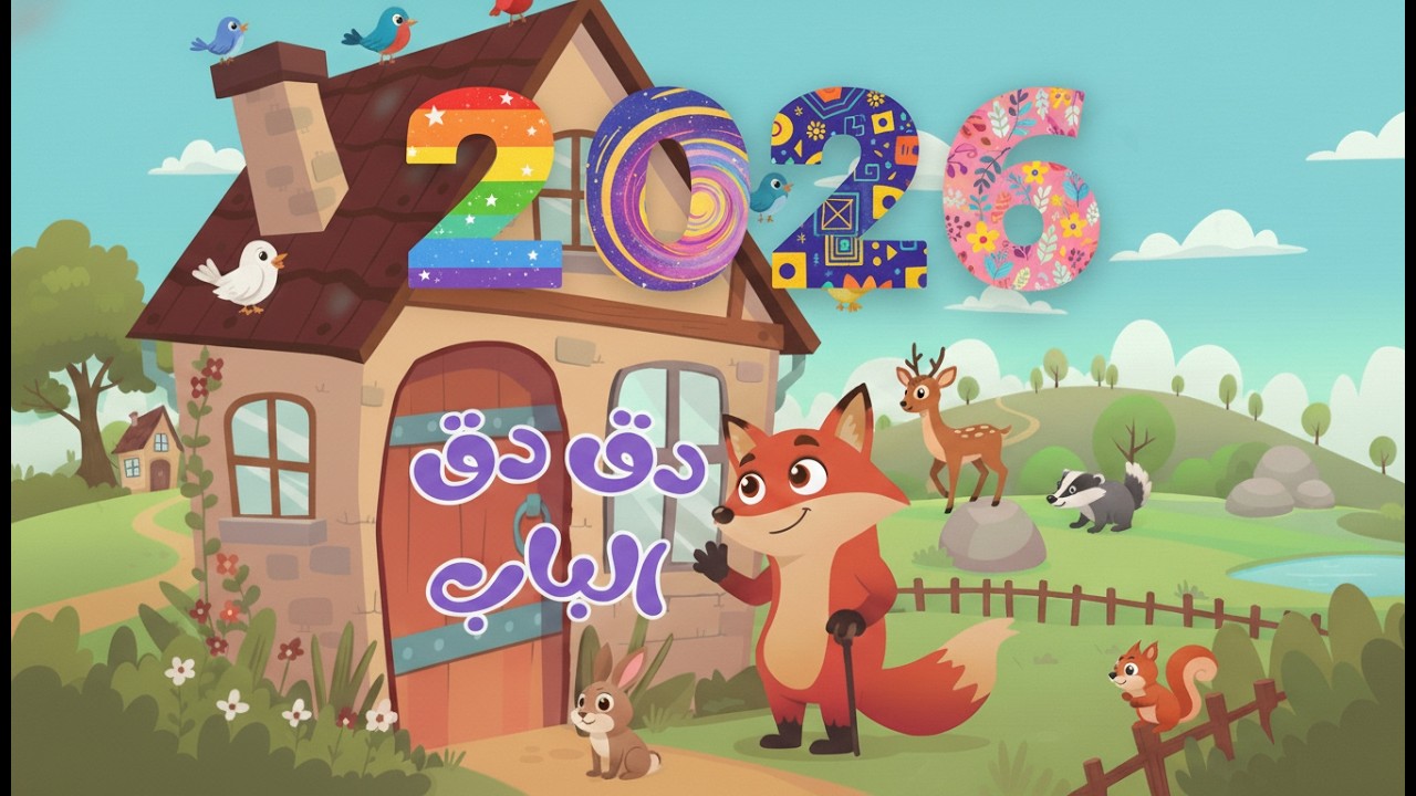 دقّ دقّ على الباب 🚪 | في بيت الأسد ومنزل أُنثى السنجاب | أناشيد أطفال ممتعة  2