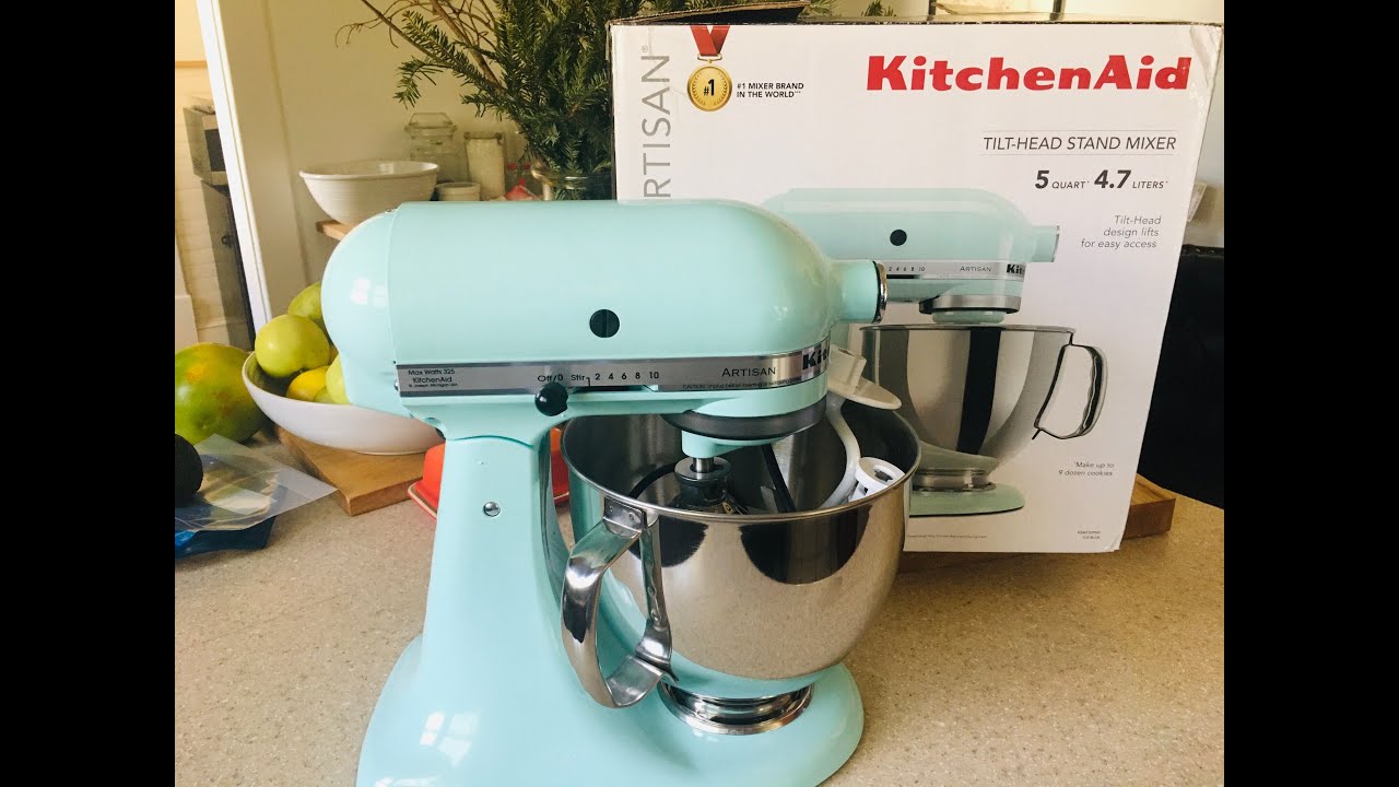 KitchenAid Artisan 5-Quart 10-Speed Aqua Sky Residential Stand Mixer at