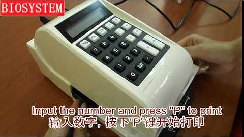 BIOSYSTEM cheque writer operation