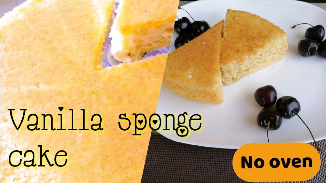 Vanilla sponge cake������ || EASY made|| for beginners || no oven - YouTube