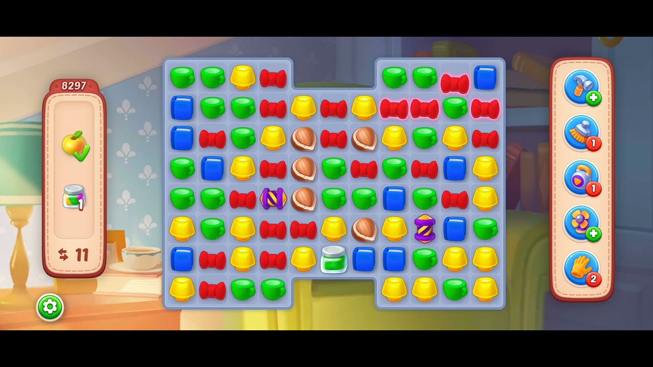 Homescapes ASMR let's play ⏯️ game 🎮 level 8297 Getting Jam Boosters Mood / Professional winner 🏆