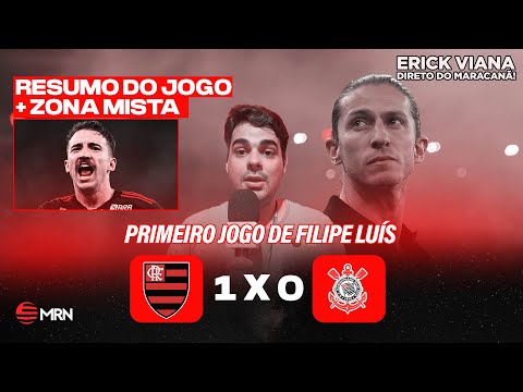 Ficou barato: com Filipe Luís de maestro, Flamengo joga por música e amassa Corinthians