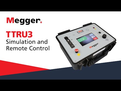 Megger TTRU3: How to use the Simulation Mode and Remote Control