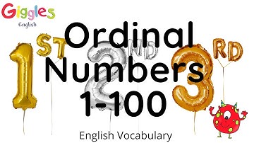 Ordinal Numbers FROM 1 TO 100