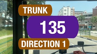 SBS Transit Trunk 135 (Direction 1) | Bus Service Route Visual