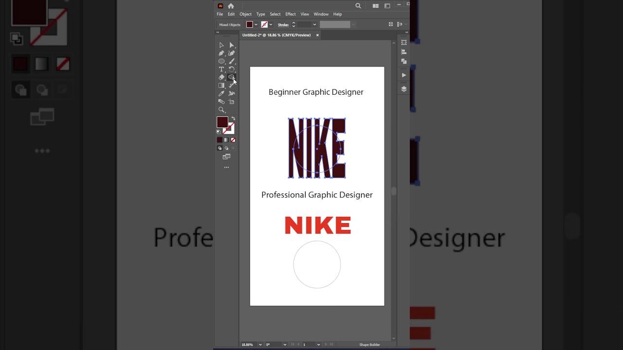 Beginner Vs Professional Graphic Designer Adobe Illustrator Cc Tutorial