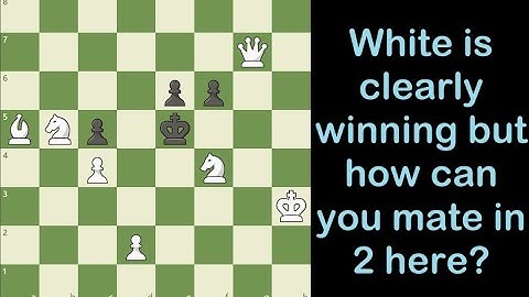 Try to find the mate in 2 in less than 30 seconds!