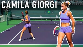 Camila Giorgi - Court Level practice [4k 60fps]