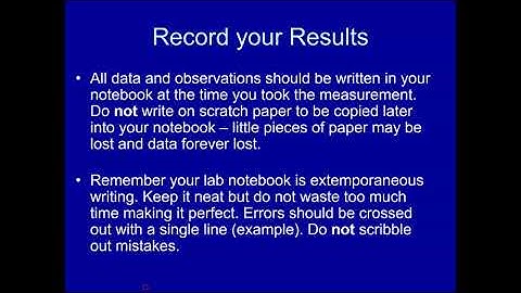 How to keep a laboratory notebook