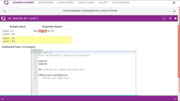 InfyTQ PF Day8 Video 7 Ex 40 lambda sum divisible by 10