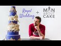 PURPLE ROYAL WEDDING CAKE With Gold Accents and White Flowers | Man About Cake