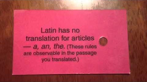 CC Cycle 3 week 10 Latin