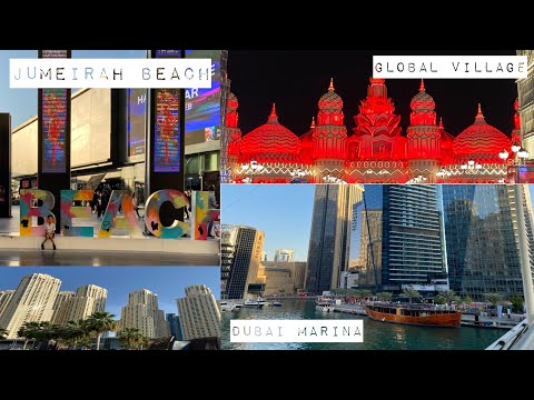 Atlantis The Palm | Jumeirah Beach | Dubai Marina | Global Village 2019-2020 | Vlog 3