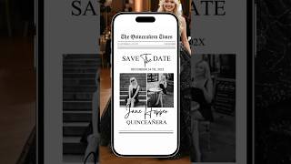 This Quinceañera Newspaper Video Invitation is amazing and modern| Fully Editable
