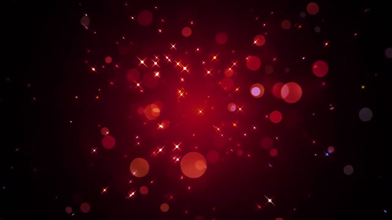 sparkling red glitter particles