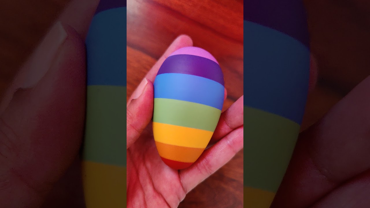 Rainbow Wooden Egg Shaker Toy for Babies