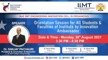 Orientation Session for All Students & Faculties of Institute by Innovation Ambassador