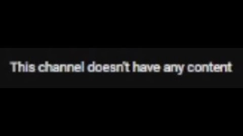 "This channel doesn