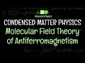 Condensed Matter Physics - Antiferromagnetism : Molecular Field Theory of Antiferromagnetism - 02