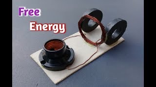 new free energy experiment using magnet and copper coil _ science experiment 2019
