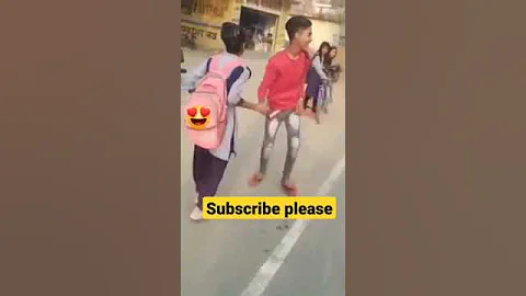 school girl s propose boy in road#shorts#ytshorts #virel #video