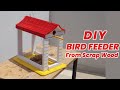 DIY Beautiful Bird Feeder From Scrap Wood.