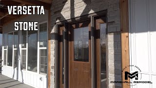 Using Versetta Stone Around Our Front Door | Post Frame Porch