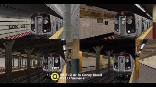 Openbve Nyc Subway Bmt Operation R160B Siemens Q Train From 96 St-2 Av To Coney Island