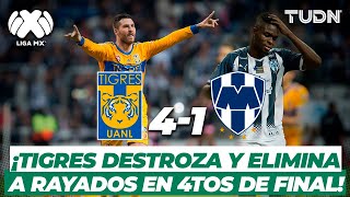 ¡Humillante! Goleada de Tigres a Monterrey | Tigres 41 Rayados | 4tos CL2017 | TUDN