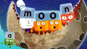 @officialalphablocks  - A Trip to the Moon 🌕 | Learn to Spell  | @Blocks-Universe