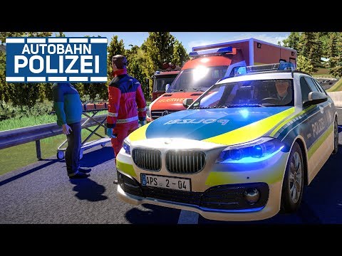 AUTOBAHNPOLIZEI-SIMULATOR 2: Unfall mit Feuerwehr und RTW! | PREVIEW #2 Autobahn Police Simulator 2