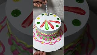 multi colour cake design unique Cake #tarndeng #bidio#viral #shortvideo #shortsvideo