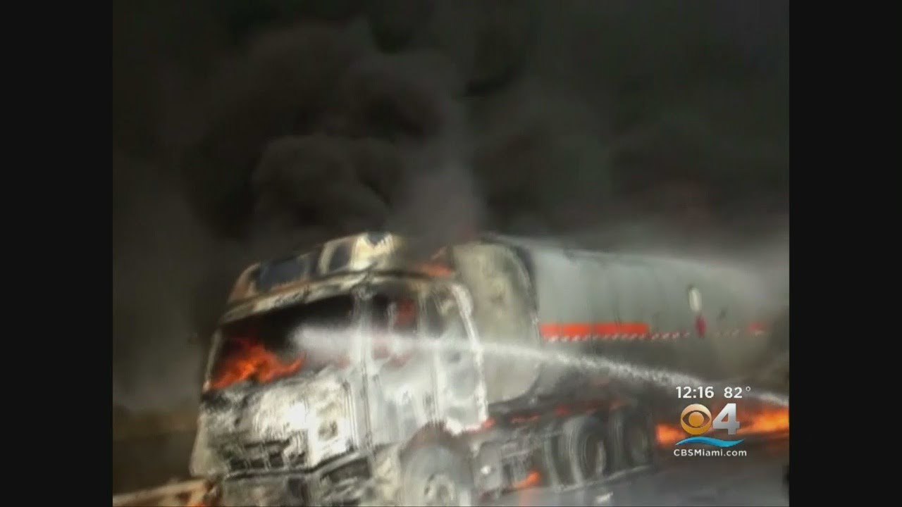 Oil Tanker Bursts Into Flames On China Expressway