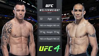 UFC 4 - Colby Covington vs Tony Ferguson! CPU vs CPU! Legendary Difficultly!