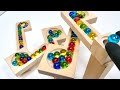Marble Run ASMR ☆ Varis Toys & カラフルなビー玉を使ったシンプルなマーブルコース♪