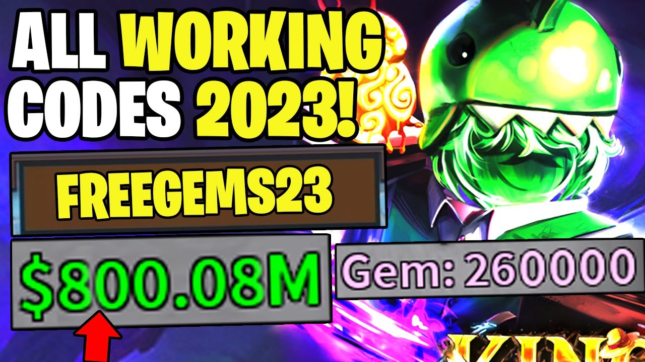 NEW* ALL WORKING FREE GEMS CODES FOR KING LEGACY IN JULY 2023! ROBLOX KING  LEGACY CODES 