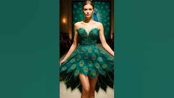Stunning AI-Generated Dresses Made from Real Peacock Feathers 🦚✨