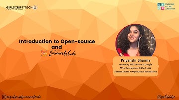🌞Introduction to Open source and GirlScript Summer of Code | Developer Student Community | GGSoC