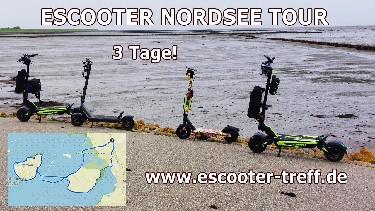 3 Tage Nordsee Tour mit E-SCOOTER: Pellworm, Husum, Nordstrand