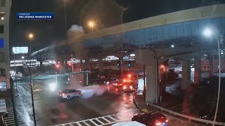 No one injured after manhole cover goes flying after underground explosion in Massachusetts