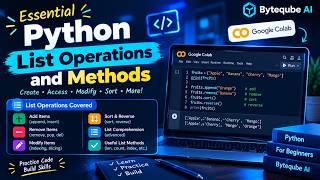 Python Lists Unlocked 🔓 | 10 Operations Every Beginner Should Know