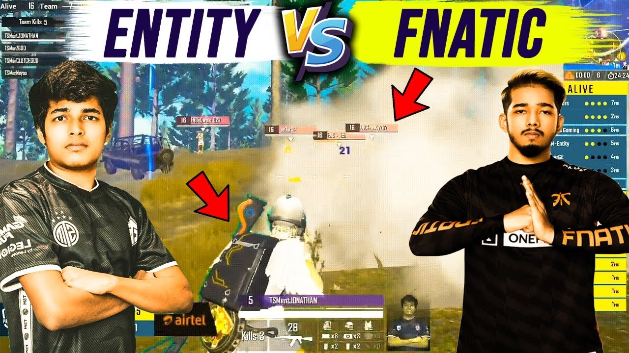 Fnatic Vs Entity Intense Fight  | Team OR Chicken Dinner  | PMPL South Asia