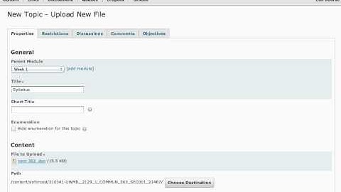 UWM LTC Adding Content in D2L