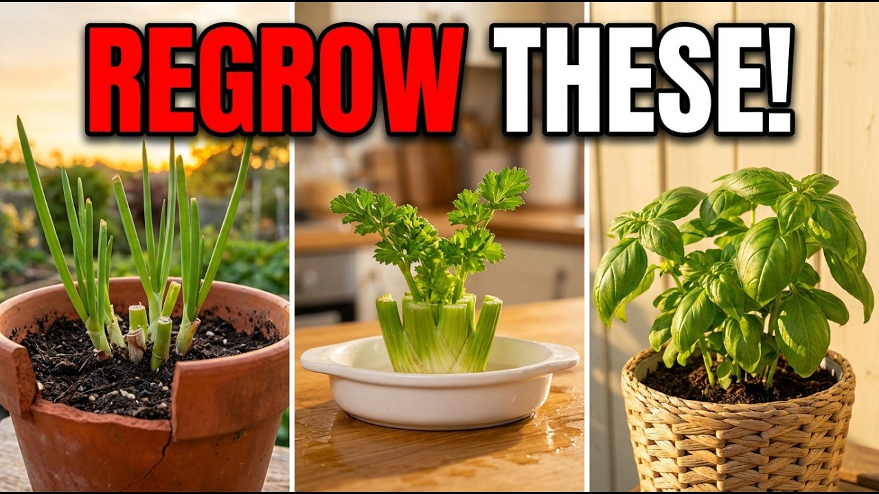 20 Supermarket Vegetables and Herbs You Can Regrow at Home!