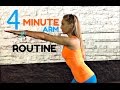 Home Workout 4 Minute Toned Arms Workout  - Best  Arm Exercises for Women  START NOW & Tone Up