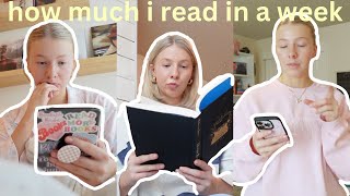 how much i  *realistically* read in a week as someone who also works full time...✨