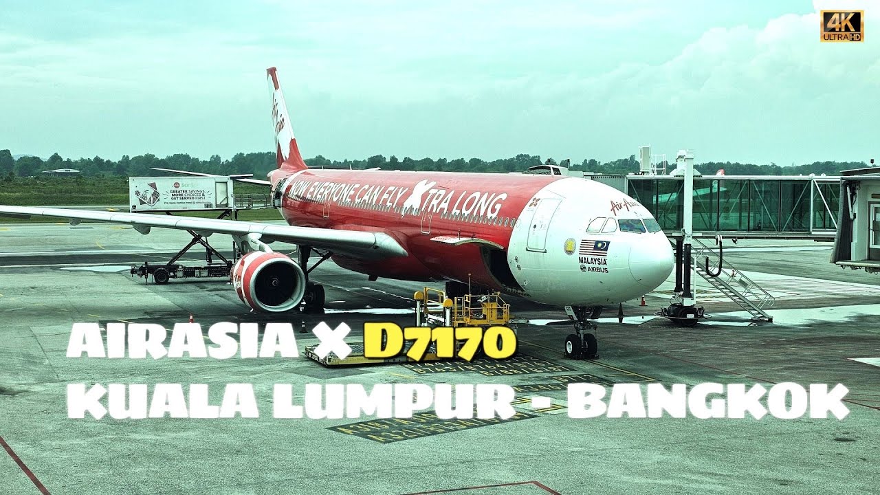 AirAsia X Airbus A330 D7170 | Kuala Lumpur to Bangkok | Thailand | 4K