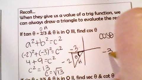 Lesson 6.3 (Part 1): Trigonometric Functions of Angles